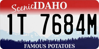 ID license plate 1T7684M