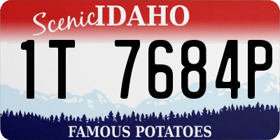 ID license plate 1T7684P