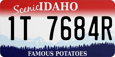 ID license plate 1T7684R