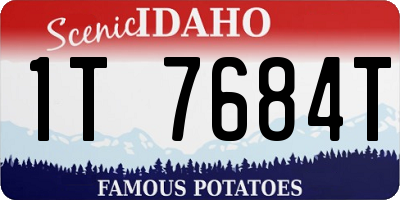 ID license plate 1T7684T