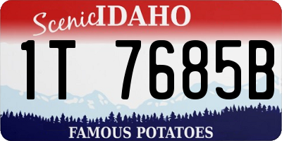 ID license plate 1T7685B