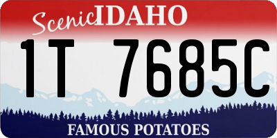 ID license plate 1T7685C
