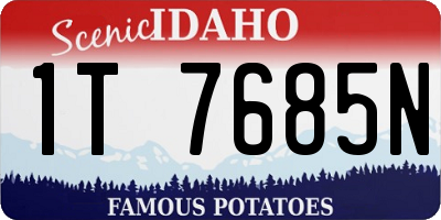 ID license plate 1T7685N