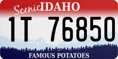 ID license plate 1T7685O