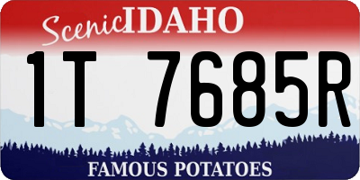 ID license plate 1T7685R