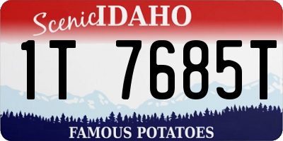 ID license plate 1T7685T
