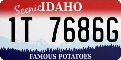 ID license plate 1T7686G