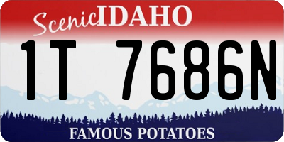 ID license plate 1T7686N