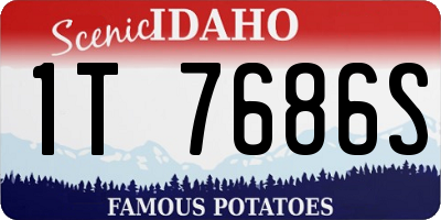 ID license plate 1T7686S