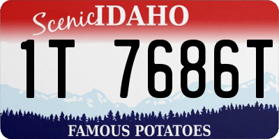 ID license plate 1T7686T
