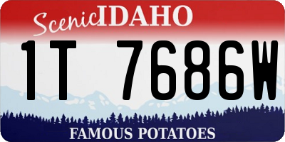 ID license plate 1T7686W