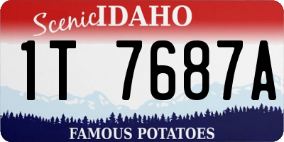 ID license plate 1T7687A