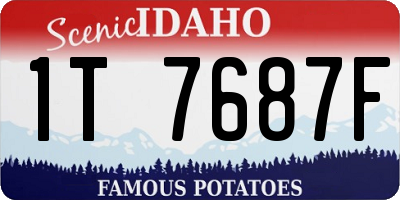 ID license plate 1T7687F