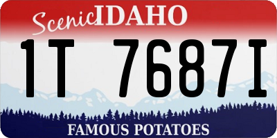 ID license plate 1T7687I