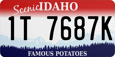 ID license plate 1T7687K