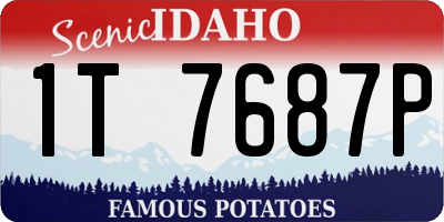 ID license plate 1T7687P