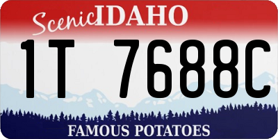 ID license plate 1T7688C