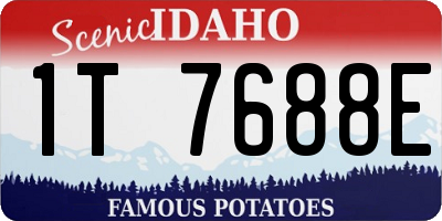 ID license plate 1T7688E