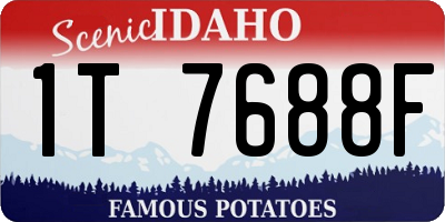 ID license plate 1T7688F