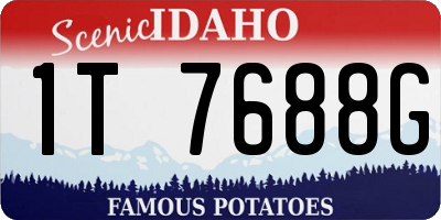 ID license plate 1T7688G