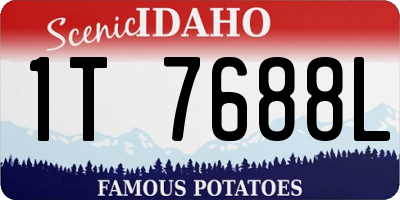 ID license plate 1T7688L
