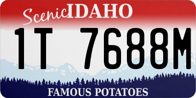 ID license plate 1T7688M