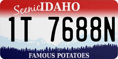 ID license plate 1T7688N