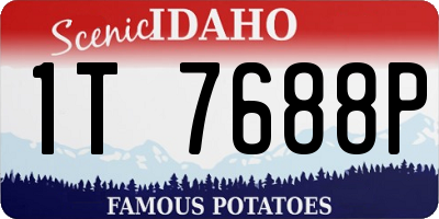 ID license plate 1T7688P