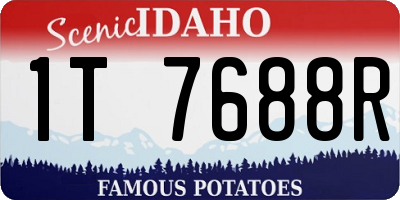 ID license plate 1T7688R