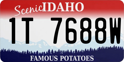 ID license plate 1T7688W