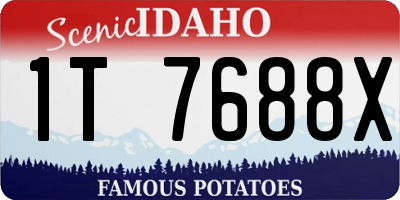 ID license plate 1T7688X