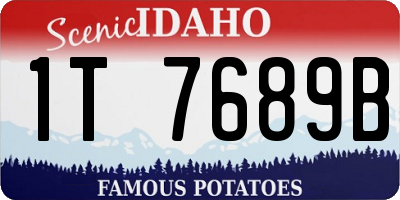 ID license plate 1T7689B