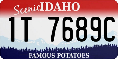 ID license plate 1T7689C