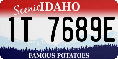 ID license plate 1T7689E