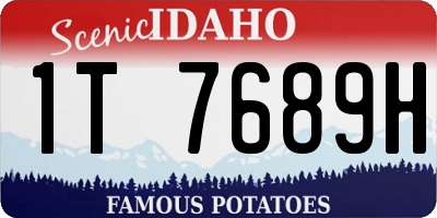 ID license plate 1T7689H