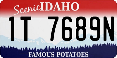 ID license plate 1T7689N