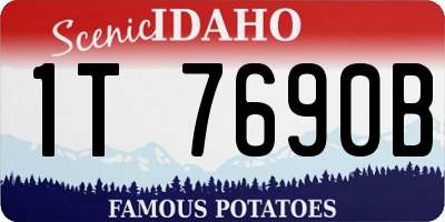 ID license plate 1T7690B