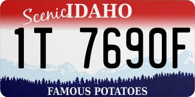 ID license plate 1T7690F