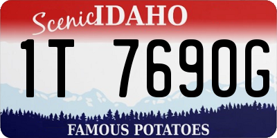 ID license plate 1T7690G