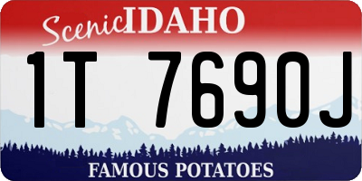 ID license plate 1T7690J