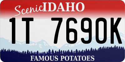 ID license plate 1T7690K