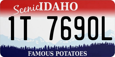 ID license plate 1T7690L