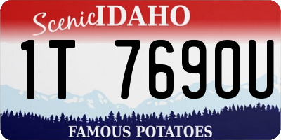 ID license plate 1T7690U