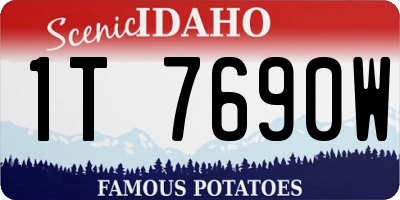 ID license plate 1T7690W