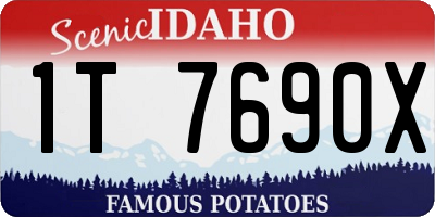 ID license plate 1T7690X