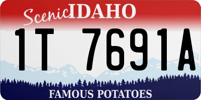 ID license plate 1T7691A