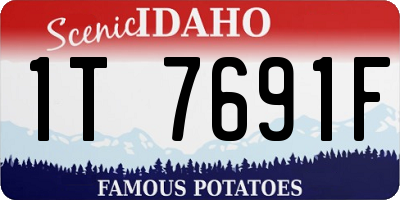 ID license plate 1T7691F