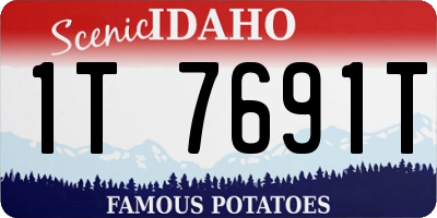 ID license plate 1T7691T