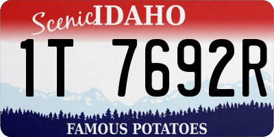 ID license plate 1T7692R