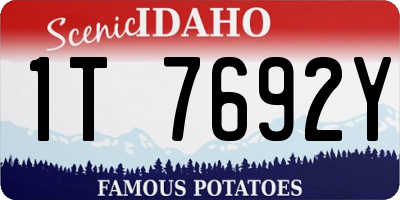 ID license plate 1T7692Y